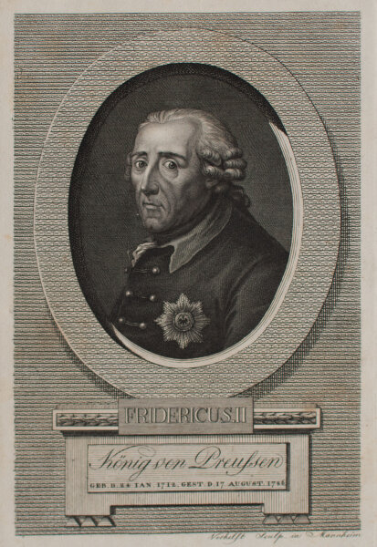 Egid Verhelst - Bildnis Friedrich der Große - 1791 - Kupferstich
