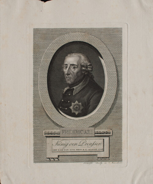 Egid Verhelst - Bildnis Friedrich der Große - 1791 - Kupferstich