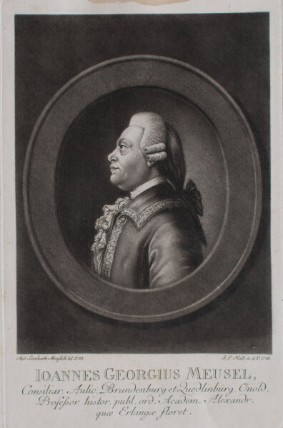Johann Elias Haid nach Andreas Leonhardt Moeglich - Bildnis Johann Georg Meusel - 1785 - Mezzotinto