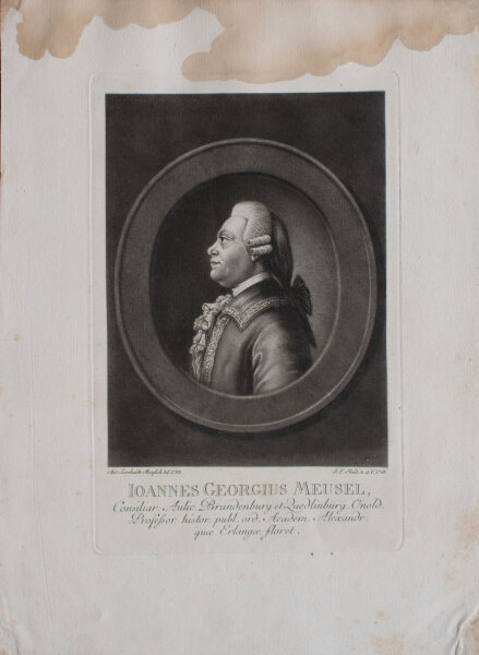 Johann Elias Haid nach Andreas Leonhardt Moeglich - Bildnis Johann Georg Meusel - 1785 - Mezzotinto