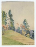 Unbekannt - Wiesenlandschaft mit Bäumen - 1920 -...