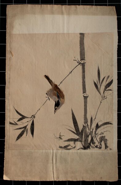 unbekannt - Japanischer Vogel - o.J. - Collage