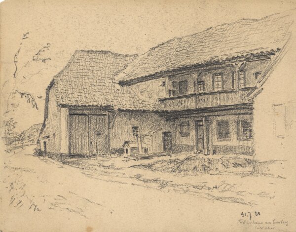 Wilhelm Danz - Fährhaus - 1920 - Bleistiftzeichnung