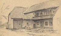Wilhelm Danz - Fährhaus - 1920 - Bleistiftzeichnung