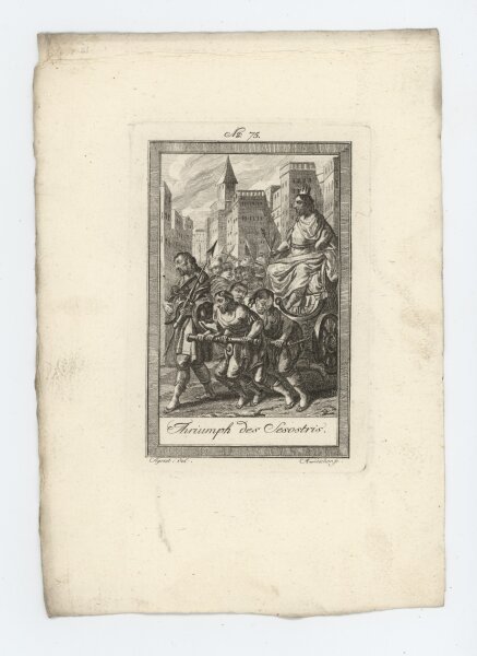 A. Leicher nach Sigrist - Triumph des Sesostris - undatiert - Kupferstich