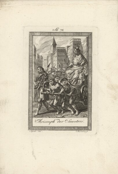 A. Leicher nach Sigrist - Triumph des Sesostris - undatiert - Kupferstich