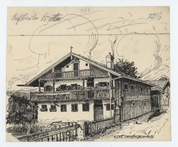 unbekannt - Altes Schergenhaus - 1904 - Tuschezeichnung