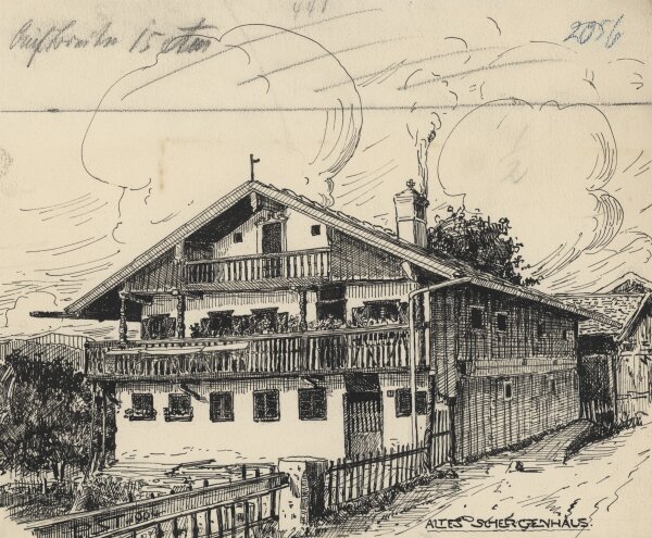 unbekannt - Altes Schergenhaus - 1904 - Tuschezeichnung