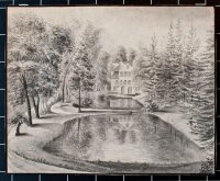 unbekannt - Herrenhaus - undatiert - Tuschezeichnung