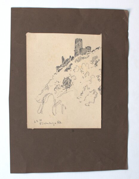 Wilhelm Danz - Fürstenberg am Rhein - 1920 - Bleistiftzeichnung