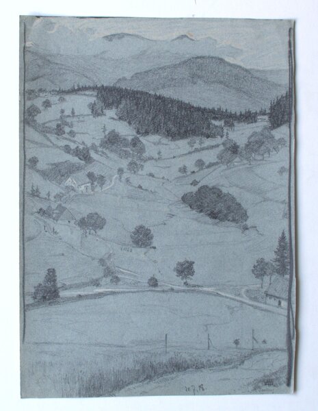 Wilhelm Danz - Saalberg - 1908 - Bleistiftzeichnung