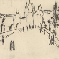 Marlies Lilge - Karlsbrücke - 1977 - Radierung