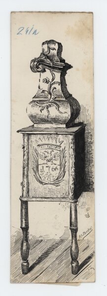 P. X. Eberle - Möbel/Ofen - 1905 - Federzeichnung