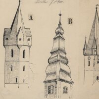 unbekannt - Kirchtürme - undatiert - Federzeichnung