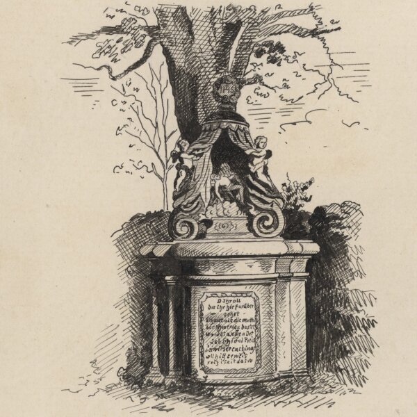 unbekannt - Altar mit Pietá - undatiert - Federzeichnung