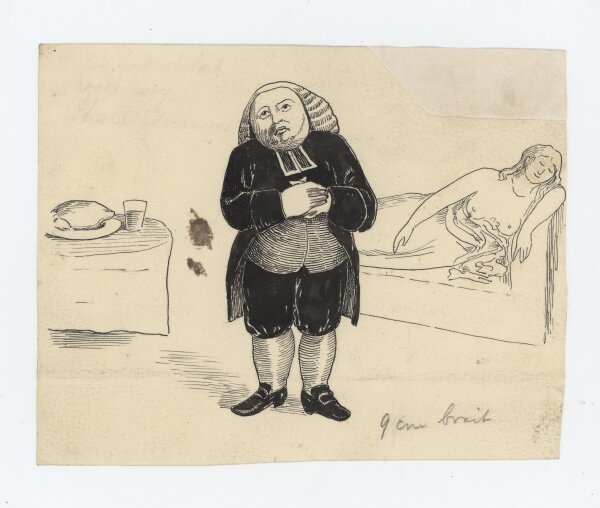 unbekannt - Satirisches Blatt - undatiert - Federzeichnung