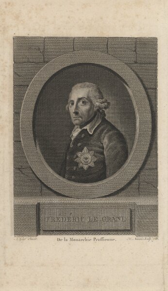 unbekannt nach Anton Graff - Bildnis Friedrich II. König von Preußen - undatiert - Stahlstich