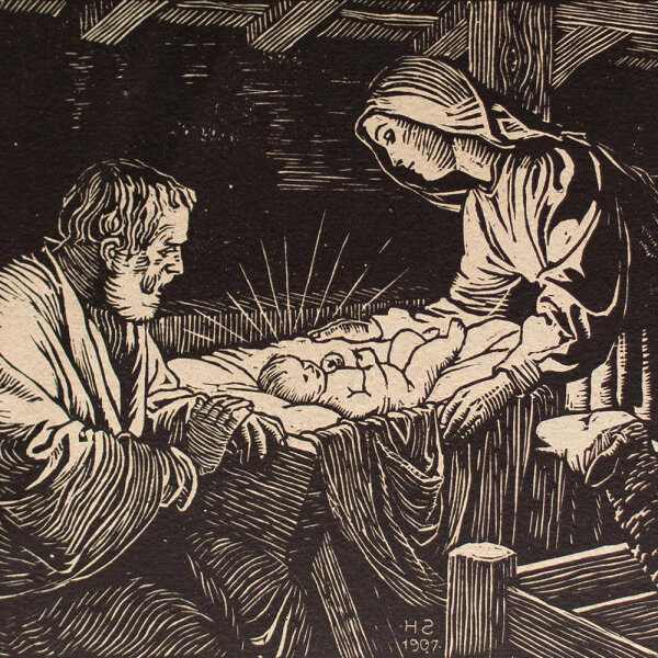 Hans Schroedter - Heilige Familie - 1907 - Holzschnitt