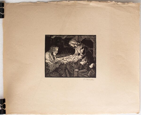 Hans Schroedter - Heilige Familie - 1907 - Holzschnitt