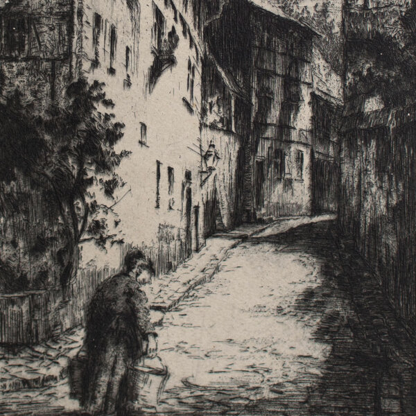 Ernst Zipperer - Straßenszene - vor 1921 - Radierung