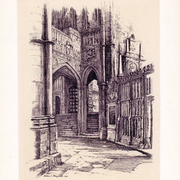 Adeline Illingworth - Innenansicht der Westminster Abbey - 1900 - Farblithografie