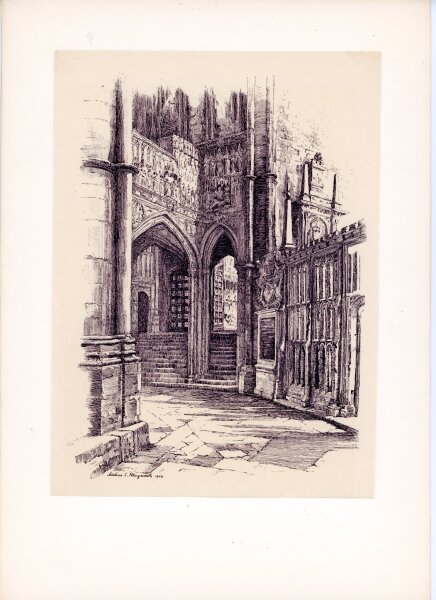 Adeline Illingworth - Innenansicht der Westminster Abbey - 1900 - Farblithografie