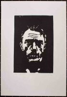 Leonhard Wachter - Bildnis Neo Rauch - 2020 - Linolschnitt