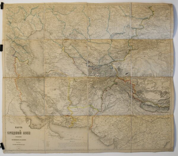 Korps der Militärtopographen des Russischen Reiches/ 
Корпус военных топографов Российской императорской армии - Topografische Karte vom Kaukasus, europäischen und asiatischen Teilen Russlands - 1879 - Lithografie