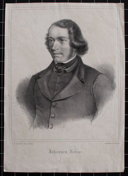 August Heinrich Plinke - Bildnis Johannes Ronge - undatiert - Lithografie
