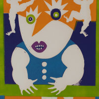 Wolfgang Jörg - Figur - 1980er - Linolschnitt