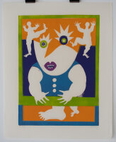 Wolfgang Jörg - Figur - 1980er - Linolschnitt