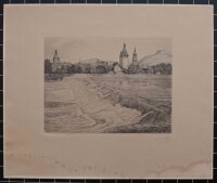 unbekannt - Stadt am Fluß - 1922 - Radierung