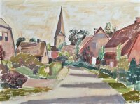 Sonja Wüsten - Hattstedt, Ortsansicht - 1997 -...