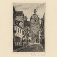 E. Richter - Weißer Tum in Rothenburg o.T. -...