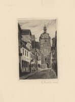 E. Richter - Weißer Tum in Rothenburg o.T. -...