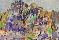 Unbekannt - Abstrakte Berglandschaft - 1961 - Aquarell...