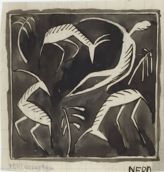 Unbekannt - Ziegenhirte - 1920er Jahre - Tusche und Feder