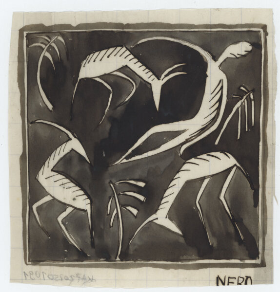 Unbekannt - Ziegenhirte - 1920er Jahre - Tusche und Feder