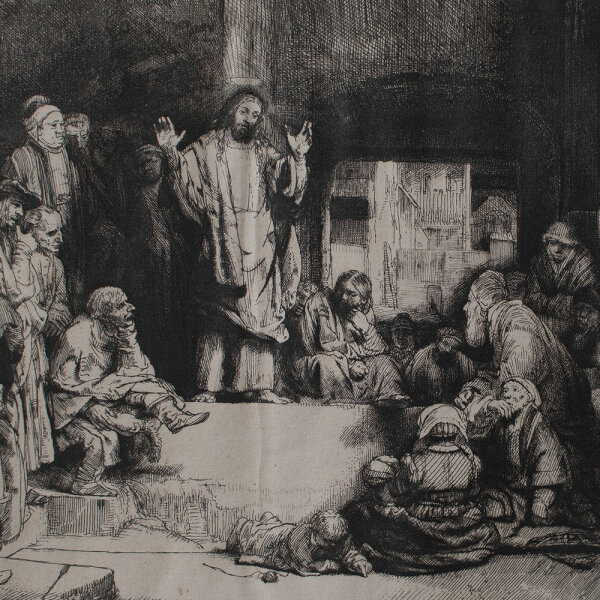 Rembrandt Harmensz. van Rijn nach - Der predigende Jesus - undatiert - Heliogravur