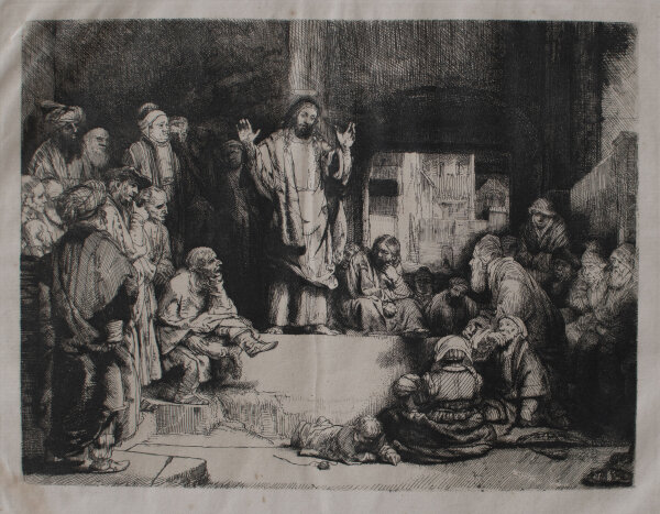 Rembrandt Harmensz. van Rijn nach - Der predigende Jesus - undatiert - Heliogravur