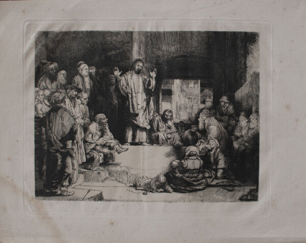 Rembrandt Harmensz. van Rijn nach - Der predigende Jesus - undatiert - Heliogravur
