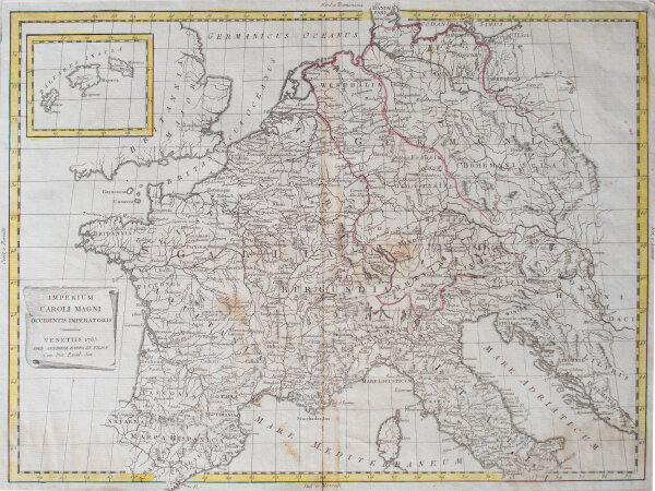 Antonio Zatta et Filios - Imperium Caroli Magni - um 1785 - kolorierter Kupferstich