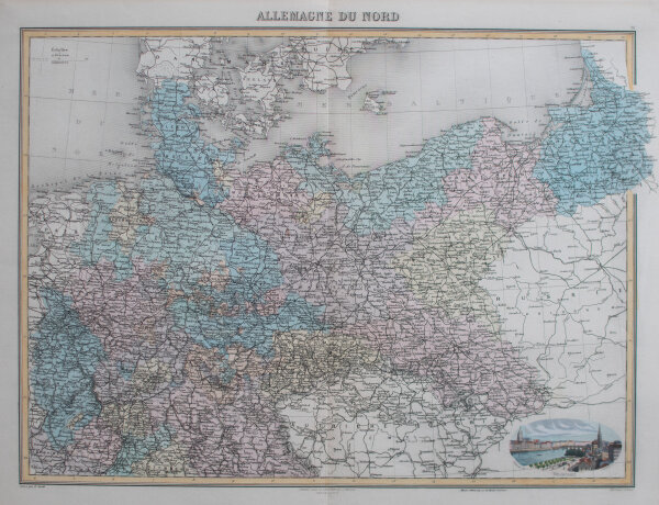 A. Bizet nach L. Smith - Allemagne du Nord - um 1860 - kolorierte Lithografie