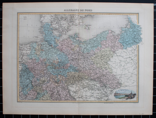 A. Bizet nach L. Smith - Allemagne du Nord - um 1860 - kolorierte Lithografie
