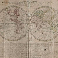 Christoph Fembo - Neue Welt Karte - 1813 - kolorierter...
