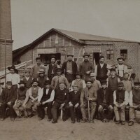 Emil Lampe - Gruppenbild Arbeiter - um 1910 - Fotografie