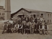 Emil Lampe - Gruppenbild Arbeiter - um 1910 - Fotografie