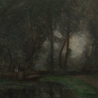 John Noble Barlow (?) - At the Stream - undatiert - Öl