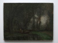 John Noble Barlow (?) - At the Stream - undatiert - Öl