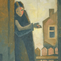 Unbekannt - Häusliche Szene - 20. Jhd. - Acryl